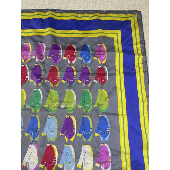 MANTERO Silk Scarf Petticoats Jackets Square Vintage 33/34.5"‎ - Picture 9 of 14